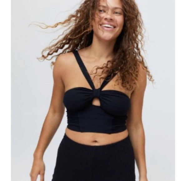 Urban Outfitters Tops - Urban outfitters midnight halter neck top xs black
